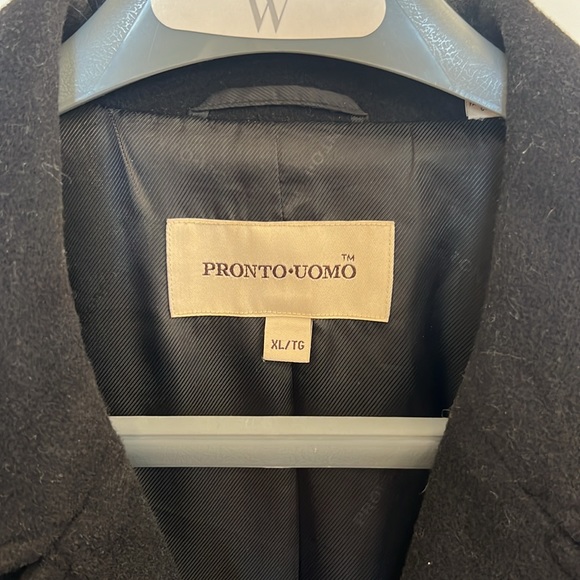 Men’s Black Pea Coat - Picture 2 of 6